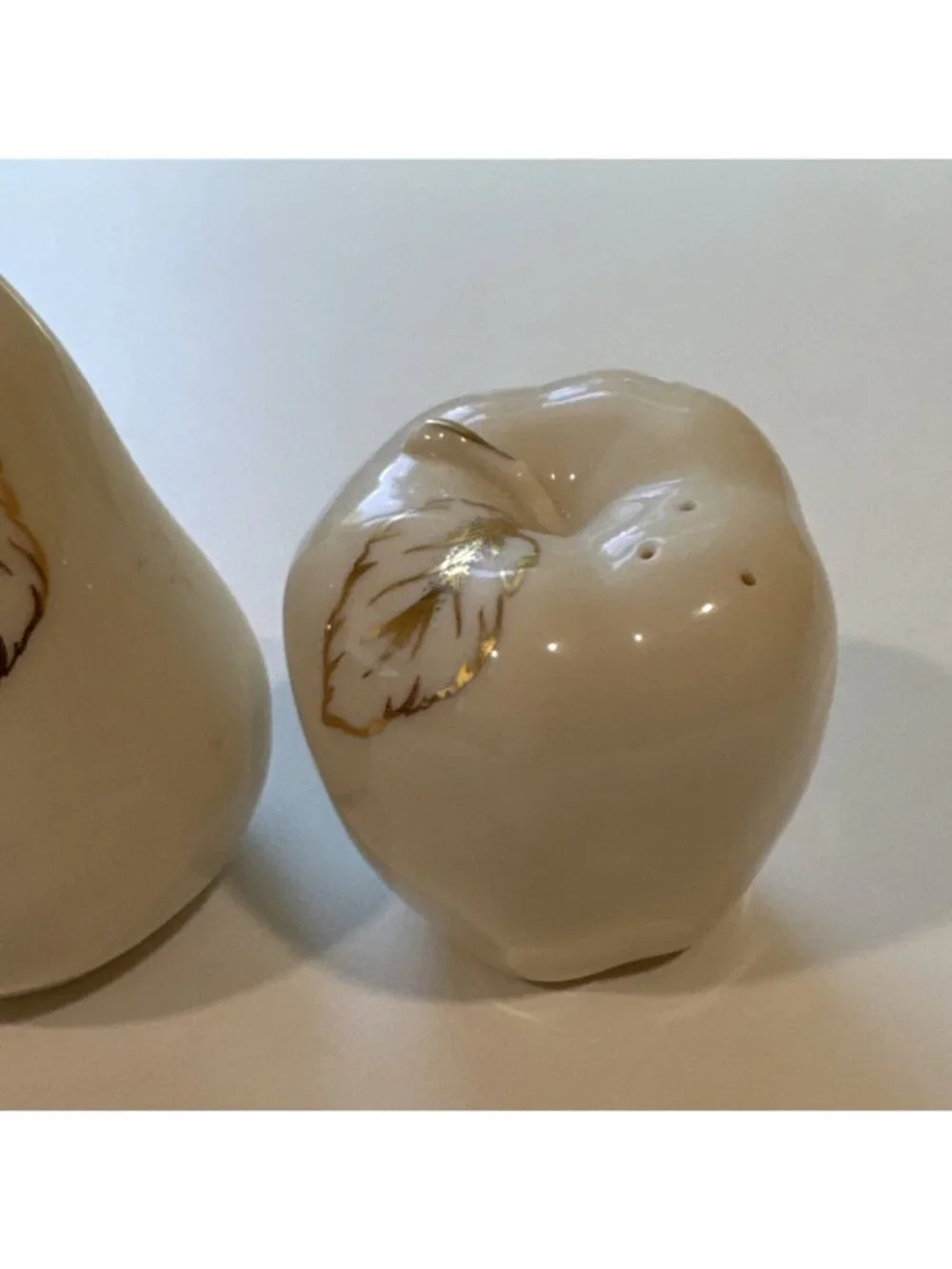Lenox China Fruits Of Life Salt & Pepper Shaker Set Figural Apple & Pear